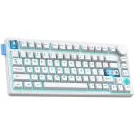 Onikuma MT706 klaviatuur, MT706 white, 50 miljonit vajutust, traadita/2.4 GHz, RGB, 81 nuppu, USB-C, 4000 mAh, 20h t&ouml;&ouml;aeg