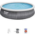 Bestway Puhutav bassein 57372, 12 362 l, 457 x 457 x 107 cm, 1 bassein, filtripump, turvatrepp