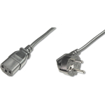 Digitus toitekaabel AK-440100-018-S, 1.8m, 250V, 10A, 90&deg; pistik, H05VV-F3G, must