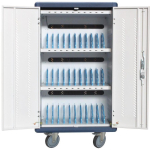 Techly I-CABINET-30DUTY 108880, kaasaskantav seadmete haldusk&auml;ru, 30 seadet, USB, 220V, 2.2m, 3 riiulit, 3 ventilaatorit, rattad