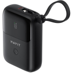 Havit PB5215 10000mAh Powerbank, 2xUSB-C, 1xMicro-USB, LiPo, LED-indikaatorid, universaalne