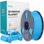 Sunlu PETG C, ts&uuml;aan, 1.27 g/cm&sup3;, 5.3 g/10min, 2.7 kJ/m, 2226 MPa, 53 MPa, 77 MPa, 17.3%, 195 &deg;C, 68 &deg;C