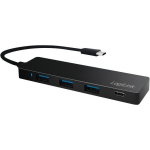 Hub USB-C 3.1 4-porty ultra slim, czarny