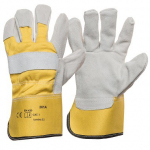 Seemisnahast ja kummeeritud mansetiga t&ouml;&ouml;kindad, suurus 10,5