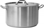 Nerūsējo&scaron;ā tērauda zems katls ar vāku 40x25 cm, 31,4L, YG-00045, YATO