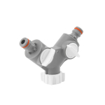 T-veida savienojums ar vārstiem 3/4", WHITE LINE, WL-2223, pelēks