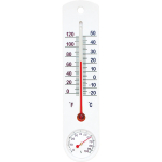 Universaalne valge termomeeter h&uuml;gromeetriga BIOTERM 025300 (-20&deg;C kuni +50&deg;C) 25cm