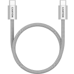Kaabel USB C kuni USB C &uuml;hendusega 60 W kiirlaadimise magnetkinnituse ja punutud kattega OnWire 60MG C-C 60W Magnet Braided 1 m Helehall CND-CCMG60AB15LG CANYON