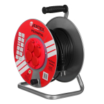 Premium pikenduskaabel rulliga 25m 3000 W 3&times;2,5 mm&sup2; IP44 kaitse must PB25METAL Vertex