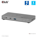 Club3D USB keskjaam CSV-2563 4x USB-C, 1x USB 3.0, 180W toiteadapter, h&otilde;bedane