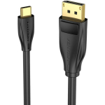 Vention Video kaabli adapter CGYBH USB Type-C DisplayPort 8K HD 2 m Must, 5 mm, 60 Hz, 1 tk