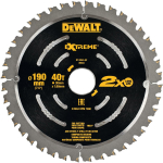 Dewalt Ringsaagiteras DT4394-QZ 190 mm, 30 mm, 40T, TCG, 7&deg;, 1.6 mm, Patenteeritud avakujundus, Karbiidist hambad