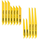 Dewalt m&otilde;&otilde;ksaagide tera komplekt DT2445-QZ, 12 tk, Bi-Metal, 203mm, 152mm, 228mm, 0-3100 RPM, Karp