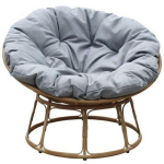 Besk puhketool 9152447, 100cm, 75cm, pruun/hall, 1 koht, metallraam, padjad komplektis, tekstiil