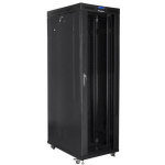 Lanberg Rack kapp 19" vabalt seisv FF01-8042-12BL, 42U, 800x1000mm, must, LCD, 800kg, IP20, 4 ventilaatorit