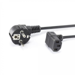 Sbox PC toitekaabel POWER-KUTNI, 2m, 220V/50-60Hz, 10A, Euro t&uuml;&uuml;p E/F, IEC C13, 3 x 28 x 0,15 Cu, 0,5 mm&sup2;, must