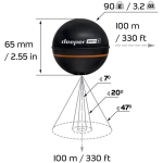 Deeper Smart Sonar PRO+2 FNG0033, 100 m, 15 cm, 3 sagedust, Sisseehitatud GPS, Wi-Fi, Aku