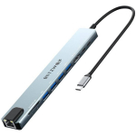 BlitzWolf BW-TH5 dokijaam, USB-C, 10in1, 1xUSB 3.0, 3xUSB 2.0, HDMI 4K@30Hz, SD/TF, PD 100W, RJ45 100Mbps, metall, h&otilde;bedane