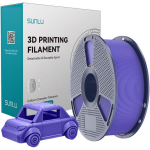 Sunlu PETG Filament Lavender Purple, PETG LP, 1.27 g/cm&sup3;, 5.3 g/10min, 2.7 kJ/m, 2226 MPa, 53 MPa, 77 MPa, 17.3%, 195 &deg;C, 68 &deg;C