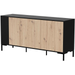 Cama Meble MERCI 400012 kummut, 151x40x74 cm, must/tamm, 3 ust, 3 riiulit, MDF, puitlaastplaat, push-to-open