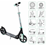 Muuwmi Aluminium Scooter t&otilde;ukeratas AU 566, 205mm, 82A, ABEC7, 77-97cm, 100kg, kokkupandav, pidur