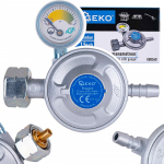 Propāna-butāna gāzes regulators ar manometru 37mbar, 1,5kg/h, GEKO, G80548
