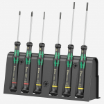 Precīzo skrūvgriežu komplekts, Wera, 05118150001, 6 daļas, Slotted un Phillips, 1.8-3.0 mm, melna apdare