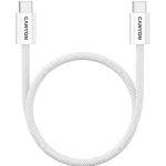 Kaabel USB C kuni USB C &uuml;hendusega 60 W kiirlaadimise magnetkinnituse ja punutud kattega OnWire 60MG C-C 60W Magnet Braided 1 m Valge CND-CCMG60AB15W CANYON