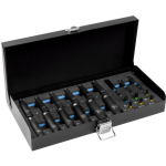 Hogert l&ouml;&ouml;kmutterite ja bitikomplekt HT1S804 4 mm &ndash; 13 mm, 21 tk, CrMo, S2, CrV, magnetiline bitihoidja, metallkast