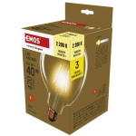 Emos LED pirn Vintage G125 Z58032, 4,5 W, 420 lm, 230 V, 25 000 h, E27, 2 200 K, 320&deg;, 4 kiipi, F klass