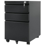 Maclean Mobiilne kapp laua all MC-850, 50cm, 39.4cm, 64.12cm, 3 sahtlit, metall, must, ratastega