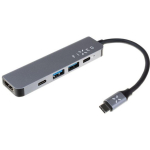 Fixed dokkimisjaam FIXHU-MN-GR, 5-port USB-C HUB Mini, 1xUSB-C, hall