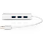 Digitus 3-port USB keskjaam ja Gigabit LAN adapter DA-70250-1, 3xUSB 3.0, 1xRJ45, 1000 Mbps, voolu juhtimine, WOL