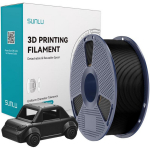Sunlu PETG B, 1.27 g/cm&sup3;, 5.3 g/10 min, 2.7 kJ/m, 2226 MPa, 53 MPa, 77 MPa, 17.3%, 195 &deg;C, 68 &deg;C, must