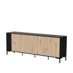 Cama MERCI chest of drawers 200 x 40 x 74 cm black/artisan oak