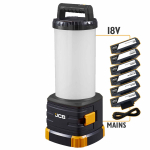JCB JCB-SL-KONNECT360 h&uuml;briid 360&deg; LED t&ouml;&ouml;valgusti ehituseks 7200lm 18V 220-240V IP65 IK08 Makita Bosch DeWalt Milwaukee Metabo JCB adapteritega