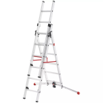 Kombineeritud redel S100 Hailo ProfiLOT 039309507 HAILO, alumiinium, 2x9+1x8 astet