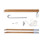 Hamakas statīvs 'Madera', laikapstākļu izturīgs o&scaron;a koks, 1,6 m augsts, 100 kg slodze, R020085, AMAZONAS