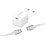 Intenso toiteadapter 7803042, 1 x USB Type-C, 100-240 V, 20 V, 30 W, kiire laadimine, 1,5 m kaabel, valge
