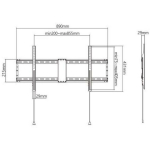 Gembird televiisori kinnitamine WM-90F-01, toetab 43-90'' televiisoreid, maksimaalne kandev&otilde;ime 70 kg, VESA 200 x 200-800 x 400 mm