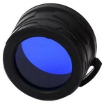 Nitecore NFB40 blue filter lens &ndash; compatible with MH25 Pro flashlight, impact-resistant, quick attach, weather resistant