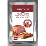 Browin Curing salt with acerola extract 410034 130 g, kiirendab soolamist, stabiliseerib v&auml;rvi, p&auml;rsib rasvade oks&uuml;deerumist