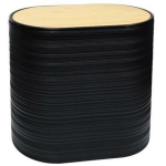 Besk Mini Pr&uuml;gikast Zinda 9136522, kompaktne, bambusest kaas, vastupidav plastmass, tekstureeritud must pind