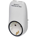 Emos Pistiku P0072, 1x2P+PE, 2xUSB 5V DC 2100mA, IP20, 3680W, laste kaitse