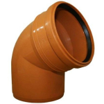 Instalplast PVC P&ouml;&ouml;rded 160x67 8029207, 160mm, 67&deg;, oranž-pruun, PVC-U, pH 2&ndash;12, kuni +40&deg;C, ajutiselt kuni +60&deg;C