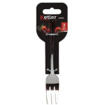 Ketler magustoidu kahvel Roma 9156209, 135mm, 15g, poleeritud, h&otilde;bedane, 3 tk komplekt, roostevaba teras