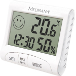 Medisana Ilmajaama sisemise anduriga HG 100 60079, 16.1cm, 4.1cm, 15.1cm, LCD, -10 - 50 &deg;C, mugavustsooni indikaator, aku kaasas