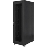 Lanberg Rack kapp 19" vabalt seisv FF01-8042-23B, 42U, 800x1000mm, must, 4 jahutusventilaatorit, perforatsiooniga uksed
