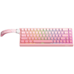 Onikuma G69 klaviatuur, G69 pink, 68 nuppu, 0.125 ms, 50 miljonit vajutust, ARGB valgustus, USB-C