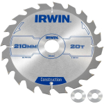 Irwin Saag 1897203, 210mm, 2.5mm, 20 hammast, teras, 16mm, 6000rpm, ATB hambad, kompaktne, soojusventiilid